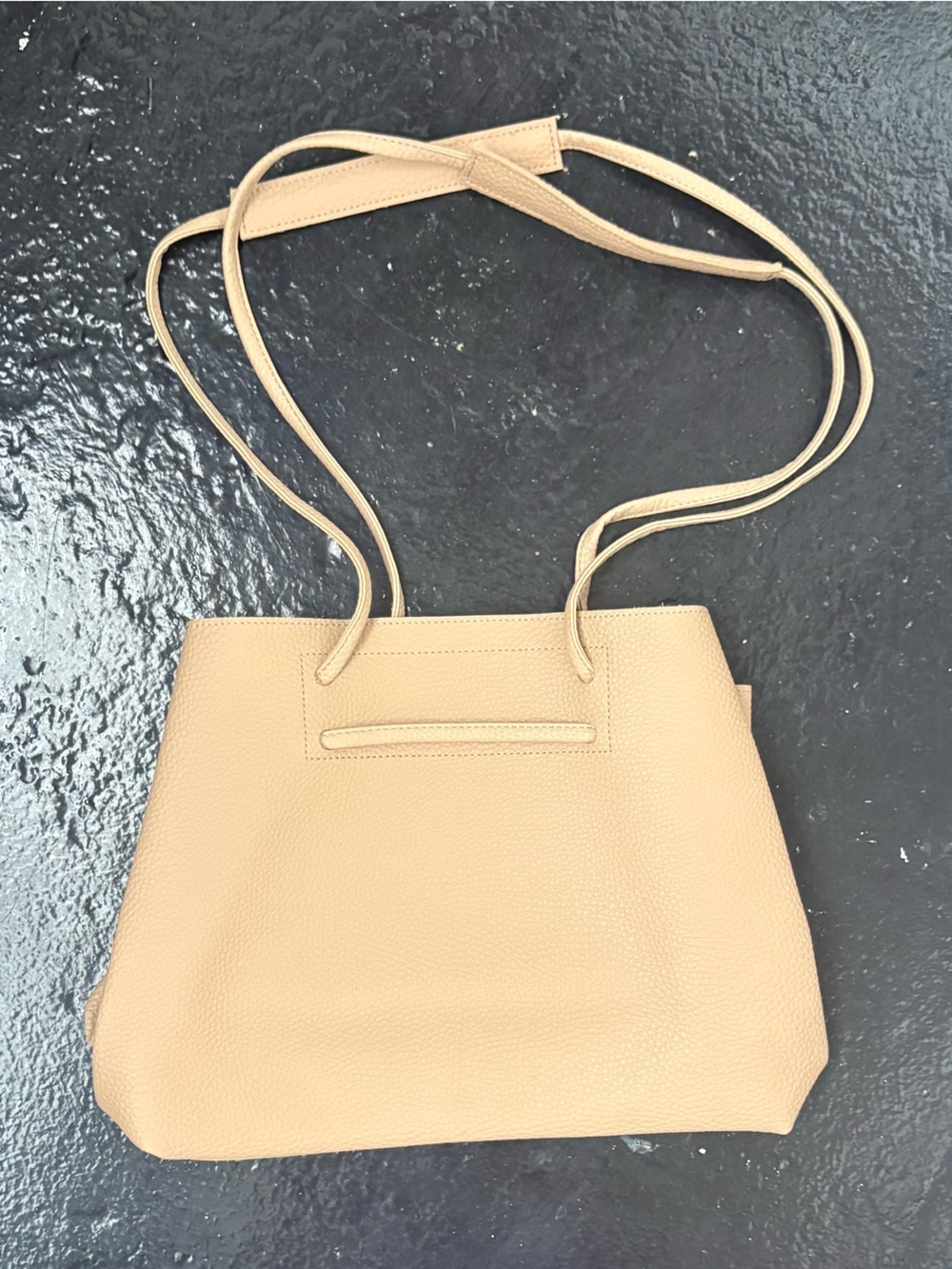 8 Other Reasons Minimalist Cream Drawstring Shoulder Bag